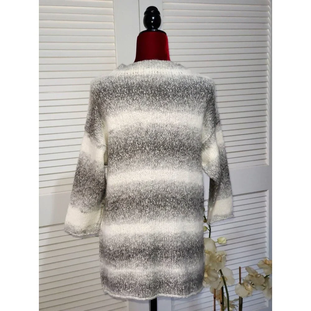 Tommy Bahama Women's Beige Shipley Porcini 3/4 Sleeve Ombré Sweater Sz M 912 - Picture 4 of 9